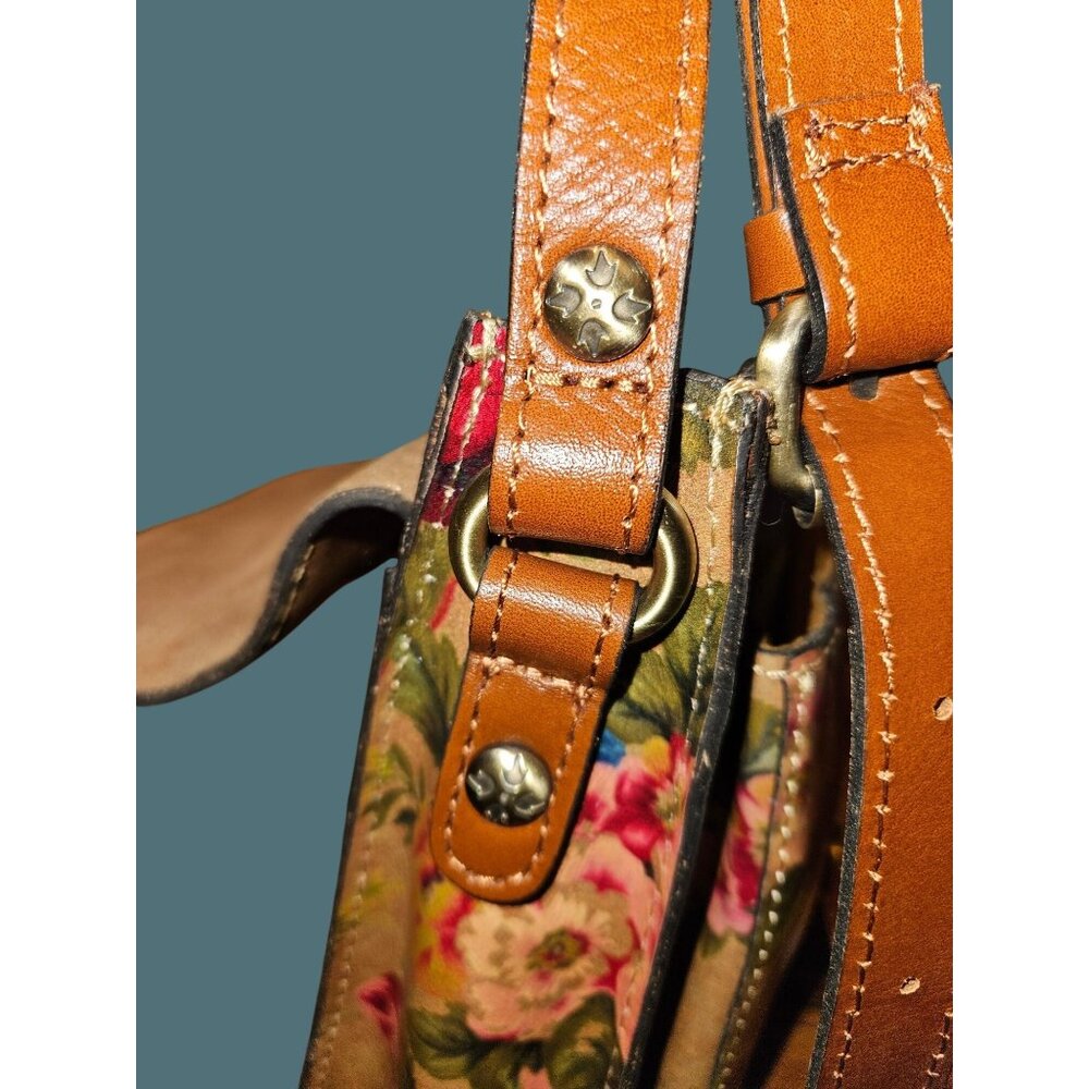 Patricia Nash Leather Cascina Vintage Victorian Garden Crossbody Bag - Picture 12 of 16